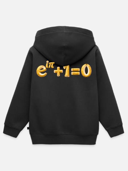 Euler Banana Mathematik-Identität - Kinder Premium Organic Zip Hoodie - Schwarz