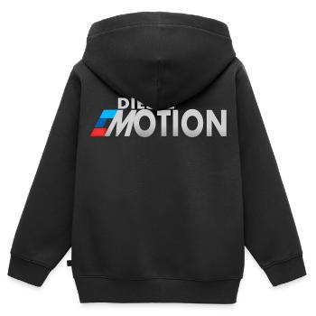 Émotions diesel - Sweat Premium à capuche zippé enfant bio - noir - Dos - AI Model Kid Male (0cm)