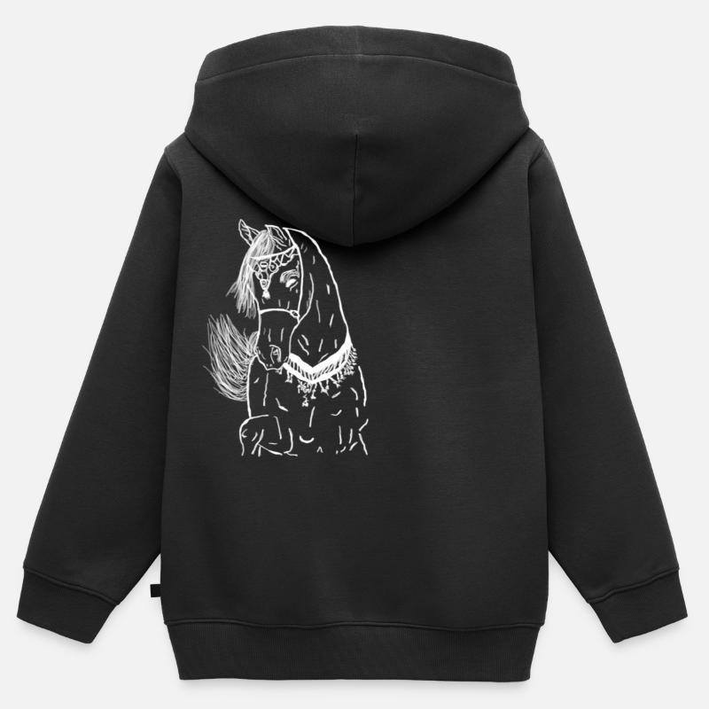 blockedTitle (Titre bloqué) - Sweat Premium à capuche zippé enfant bio - noir