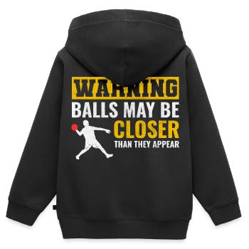 Völkerball Spieler Trainer Team Sport Lustig - Kinder Premium Organic Zip Hoodie - Schwarz - Hinten - AI Model Kid Male (0cm)