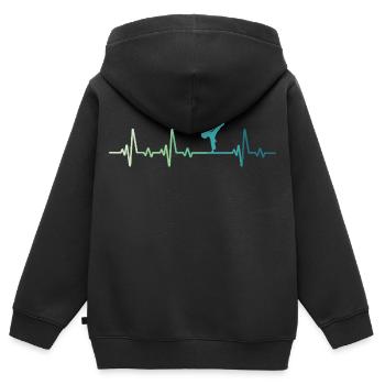 Taekwondo Taekwondo Herzschlag - Kinder Premium Organic Zip Hoodie - Schwarz - Hinten - AI Model Kid Male (0cm)