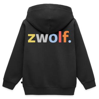 12. Geburtstag Junge Zwölf 12 Jahre Jubiläum  - Kinder Premium Organic Zip Hoodie - Schwarz - Hinten - AI Model Kid Male (0cm)