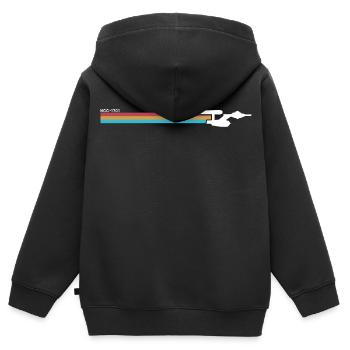 Star Trek The Original Series NCC-1701 Arc En Ciel - Sweat Premium à capuche zippé enfant bio - noir - Dos - AI Model Kid Male (0cm)