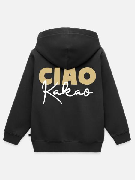 Ciao Kakao - Kinder Premium Organic Zip Hoodie - Schwarz