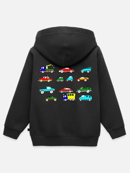 Auto Autos - Kinder Premium Organic Zip Hoodie - Schwarz