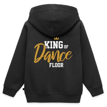 King of Dance Floor - Kinder Premium Organic Zip Hoodie - Schwarz - Hinten - AI Model Kid Male (0cm)