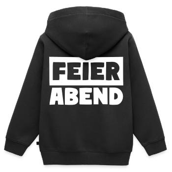 FEIERABEND Wochenende Urlaub Job Beruf - Kinder Premium Organic Zip Hoodie - Schwarz - Hinten - AI Model Kid Male (0cm)