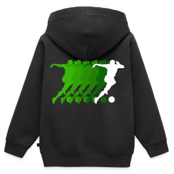 Football Striker Jersey Football Player - Kids Premium Organic Zip-up Hoodie - black - Back - AI Model Kid Male (0cm)