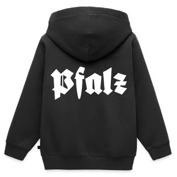 Pfalz - Kinder Premium Organic Zip Hoodie - Schwarz - Hinten - AI Model Kid Male (0cm)