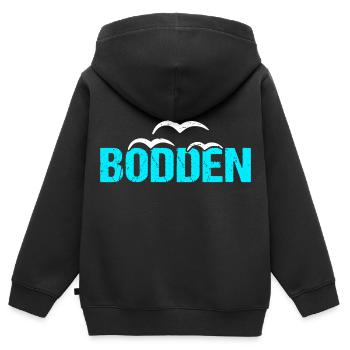 Bodden Ostsee Boddenlandschaft - Kinder Premium Organic Zip Hoodie - Schwarz - Hinten - AI Model Kid Male (0cm)