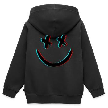 DEAD SMILE 3D - Kinder Premium Organic Zip Hoodie - Schwarz - Hinten - AI Model Kid Male (0cm)