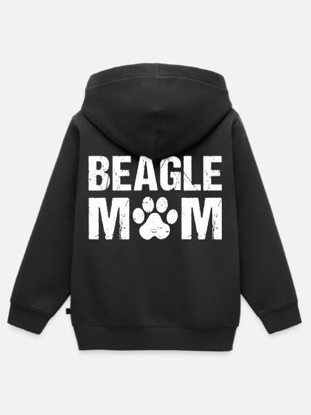 Beagle Mom Beagle Hunde - Kinder Premium Organic Zip Hoodie - Schwarz