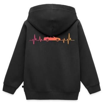 Sunset Cabriolet Cabriolet - Kinder Premium Organic Zip Hoodie - Schwarz - Hinten - AI Model Kid Male (0cm)