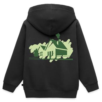 Maisons - Sweat Premium à capuche zippé enfant bio - noir - Dos - AI Model Kid Male (0cm)