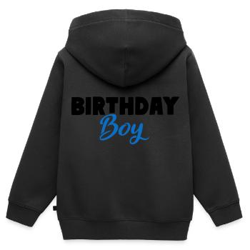 Birthday Boy Jungen Geburtstag - Kinder Premium Organic Zip Hoodie - Schwarz - Hinten - AI Model Kid Male (0cm)