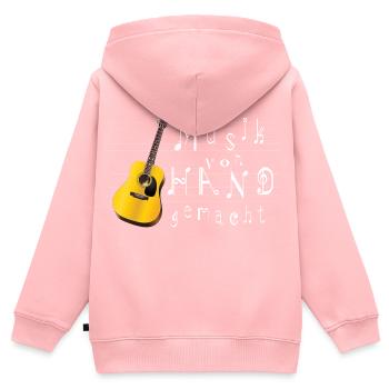 Akustik Gitarre Musik - Kinder Premium Organic Zip Hoodie - Rosa - Hinten - AI Model Kid Female (0cm)