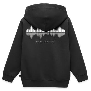 Bruit de la nature - hiver - Sweat Premium à capuche zippé enfant bio - noir - Dos - AI Model Kid Male (0cm)
