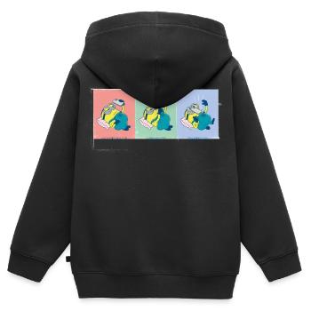 Minions Dave Samstag Sonntag Montag Meme - Kinder Premium Organic Zip Hoodie - Schwarz - Hinten - AI Model Kid Male (0cm)