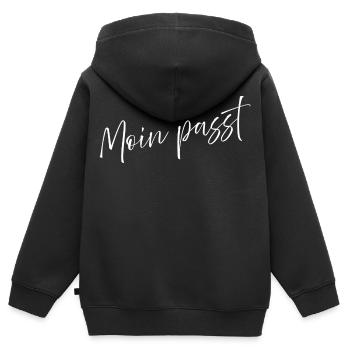 Heimatliebe Nord - Kinder Premium Organic Zip Hoodie - Schwarz - Hinten - AI Model Kid Male (0cm)