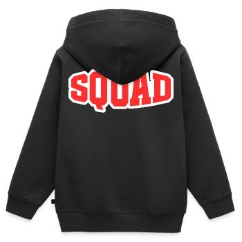 Squad - Kinder Premium Organic Zip Hoodie - Schwarz - Hinten - AI Model Kid Male (0cm)