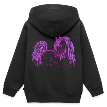 Araber Pink - Kinder Premium Organic Zip Hoodie - Schwarz - Hinten - AI Model Kid Male (0cm)
