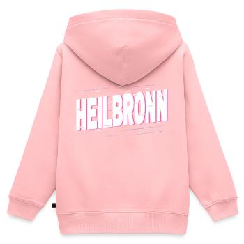 Heilbronn Deutschland Stadt Schrift Heimat Liebe - Kinder Premium Organic Zip Hoodie - Rosa - Hinten - AI Model Kid Female (0cm)
