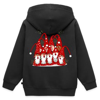 Wichtel Choir - Kids Premium Organic Zip-up Hoodie - black - Back - AI Model Kid Male (0cm)