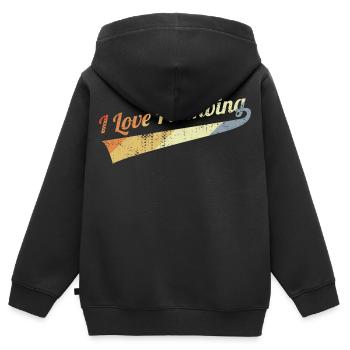 J’adore la plomberie - Sweat Premium à capuche zippé enfant bio - noir - Dos - AI Model Kid Male (0cm)