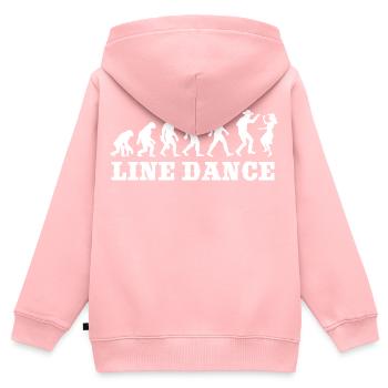 Vintage Evolution - Line Dance - Geschenk - Kinder Premium Organic Zip Hoodie - Rosa - Hinten - AI Model Kid Female (0cm)