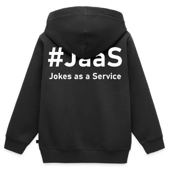 JaaS – Jokes as a Service | Funny IT saying - Kids Premium Organic Zip-up Hoodie - black - Back - AI Model Kid Male (0cm)