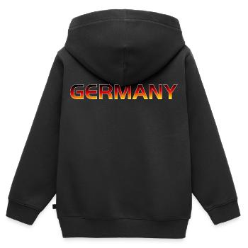 Germany Football Fan Flag Shirt Deutschland Gift - Kinder Premium Organic Zip Hoodie - Schwarz - Hinten - AI Model Kid Male (0cm)