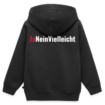 Proposal Engagement Bachelor Party Gift - Kids Premium Organic Zip-up Hoodie - black - Back - AI Model Kid Male (0cm)