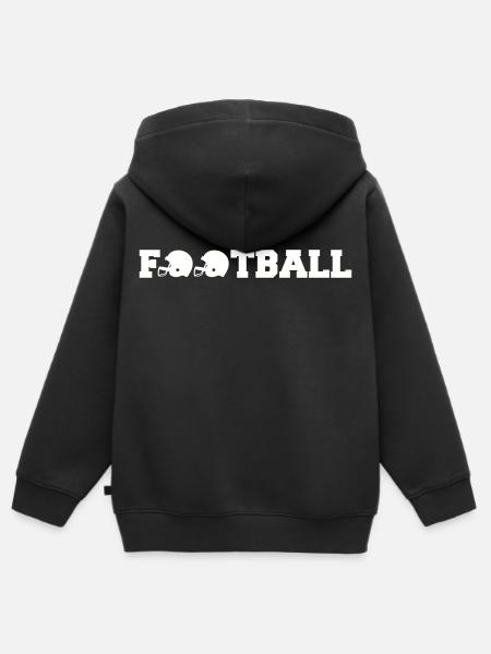 football - Kinder Premium Organic Zip Hoodie - Schwarz