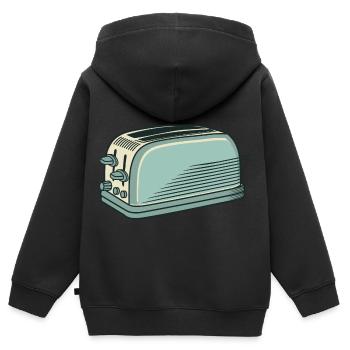 Grille-pain - Sweat Premium à capuche zippé enfant bio - noir - Dos - AI Model Kid Male (0cm)