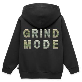 Grind Fashion Dollar Bill Texture Motivation - Kids Premium Organic Zip-up Hoodie - black - Back - AI Model Kid Male (0cm)