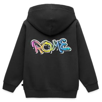 Rom Rome Italien Stadt Graffiti Spray Sprayer - Kinder Premium Organic Zip Hoodie - Schwarz - Hinten - AI Model Kid Male (0cm)