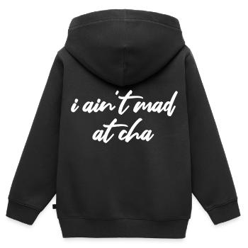 Je ne suis pas en colère contre Cha - Sweat Premium à capuche zippé enfant bio - noir - Dos - AI Model Kid Male (0cm)