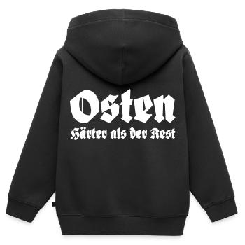 Osten Härter als der Rest - Kinder Premium Organic Zip Hoodie - Schwarz - Hinten - AI Model Kid Male (0cm)