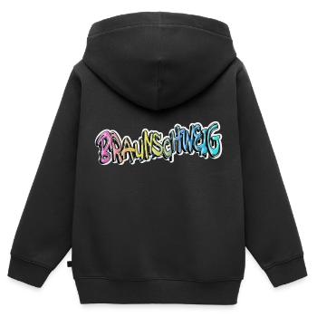 Braunschweig Deutschland Graffiti Spray Sprayer - Kinder Premium Organic Zip Hoodie - Schwarz - Hinten - AI Model Kid Male (0cm)