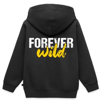 Forever wild - Kinder Premium Organic Zip Hoodie - Schwarz - Hinten - AI Model Kid Male (0cm)