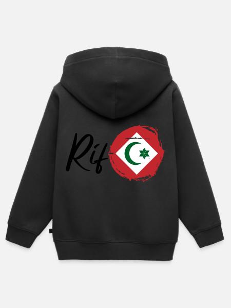 Rif - Kinder Premium Organic Zip Hoodie - Schwarz