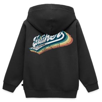 Früher war alles flippiger (Von-früher-Edition) - Kinder Premium Organic Zip Hoodie - Schwarz - Hinten - AI Model Kid Male (0cm)