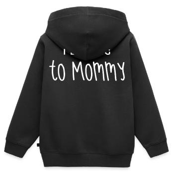 Mama, ich gehöre zu Mama, Mama, Muttertag. - Kinder Premium Organic Zip Hoodie - Schwarz - Hinten - AI Model Kid Male (0cm)