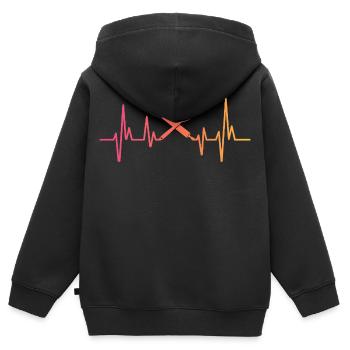 Bakery Sunset Heartbeat Baker - Kinder Premium Organic Zip Hoodie - Schwarz - Hinten - AI Model Kid Male (0cm)