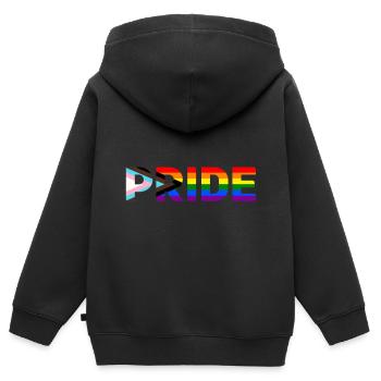 Pride - Kinder Premium Organic Zip Hoodie - Schwarz - Hinten - AI Model Kid Male (0cm)