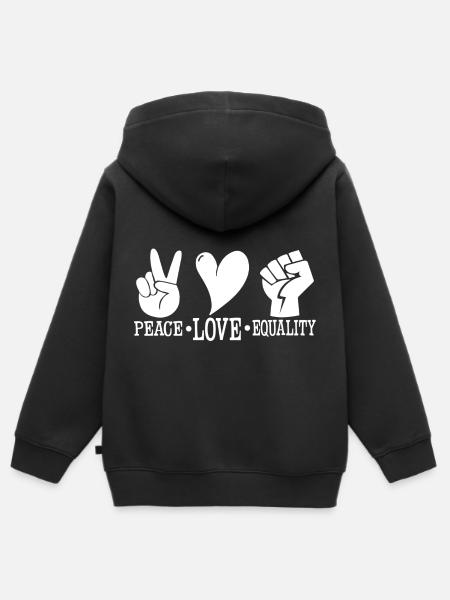 Anti-racism tolerance racism human rights - Kids Premium Organic Zip-up Hoodie - black
