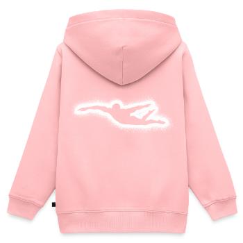 Schwimmen Schwimmsport Schwimm Herren Schwimmer - Kinder Premium Organic Zip Hoodie - Rosa - Hinten - AI Model Kid Female (0cm)