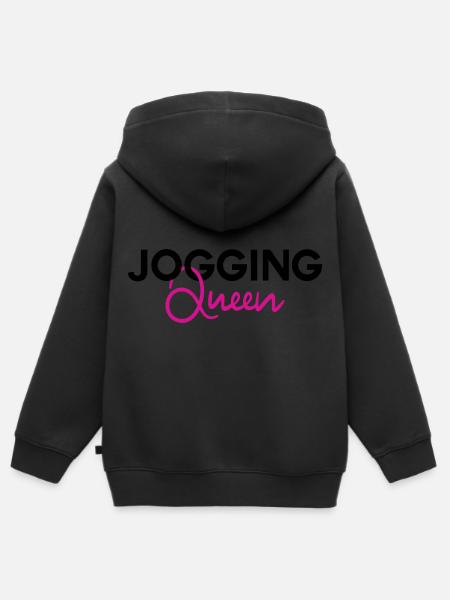 Jogging Queen - Kinder Premium Organic Zip Hoodie -