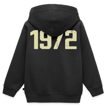 Jubilé 1972 - Sweat Premium à capuche zippé enfant bio - noir - Dos - AI Model Kid Male (0cm)