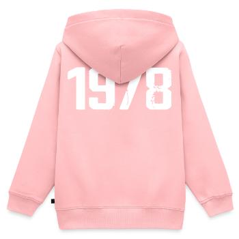 1978 - Awesome since 1978 - Kids Premium Organic Zip-up Hoodie - rose - Back - AI Model Kid Female (0cm)